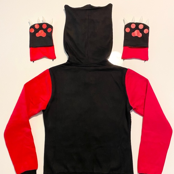 Women’s | Banned Alternative | Zip Up Hoodie | Black & Red | S (6) - Picture 10 of 16